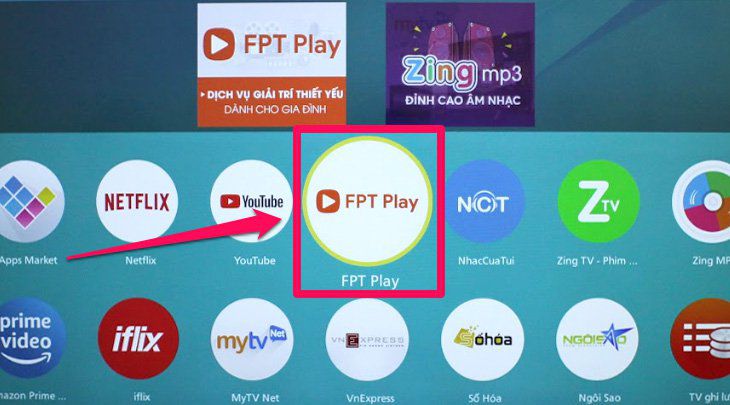 sử dụng ứng dụng FPT play trên Smart tivi Panasonic 2018