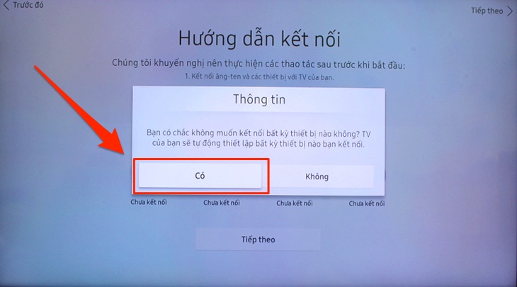 Tivi sẽ thông báo lại lần nữa về việc không thao tác kết nối