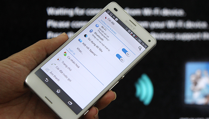 Lựa chọn kết nối Xperia trong cài đặt