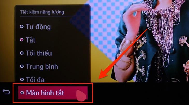 chọn tắt màn hình