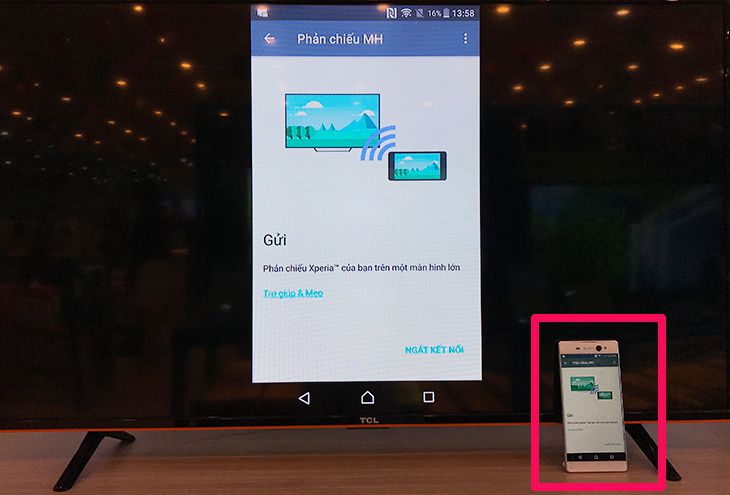 Hướng dẫn chiếu màn hình điện thoại lên tivi TCL chạy hệ điều hành TV+ OS