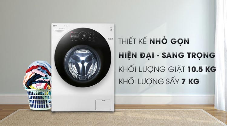 Báo giá máy giặt LG lồng ngang 10,5 kg tháng 12/2019