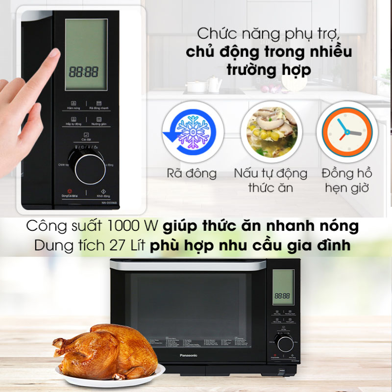 Cách Hấp Đồ Ăn Bằng Lò Vi Sóng Panasonic