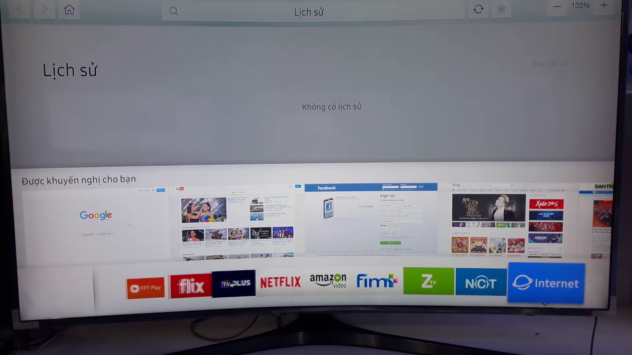 Hướng dẫn xóa lịch sử xem, tìm kiếm trên smart tivi Samsung