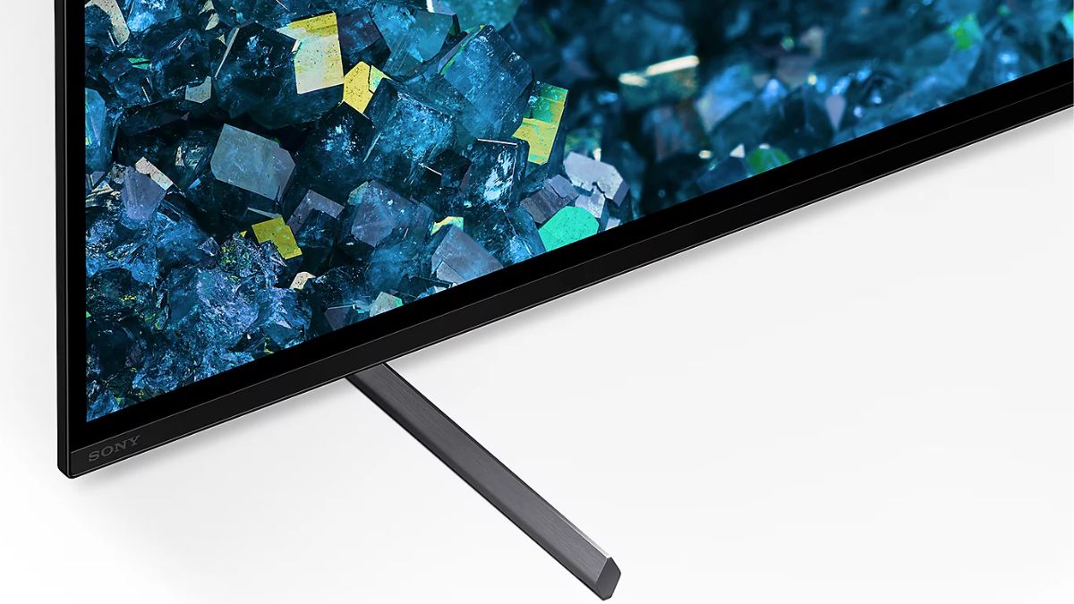 Google Tivi Sony OLED XR-55A80L 4K 55 Inch có thiết kế một tấm siêu tối giản và chân đế thuôn mảnh