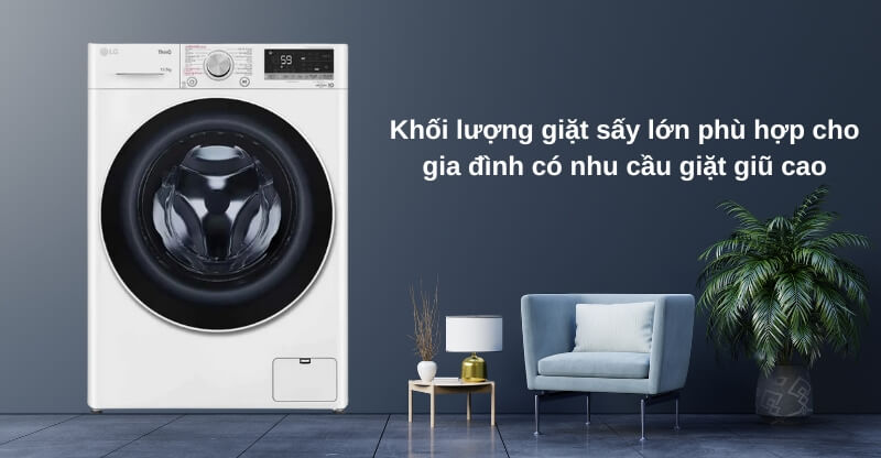 Máy giặt LG có khối lượng giặt lớn hơn