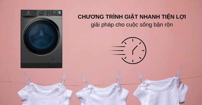 Chương trình giặt nhanh tiện lợi