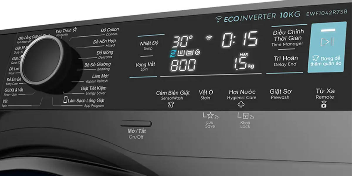 Máy giặt Electrolux Inverter 10kg EWF1042R7SB