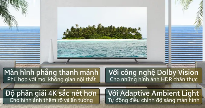 Thiết kế tràn viền cùng kích thước hợp lý