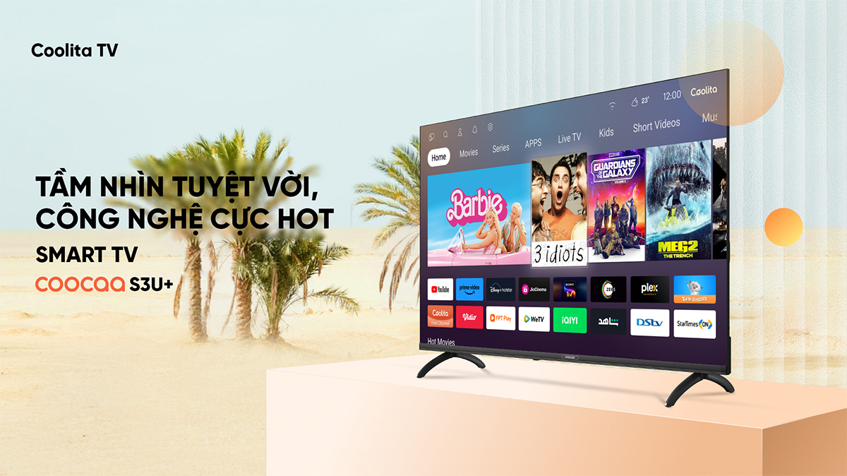 Smart TV HD Coocaa 32 Inch 32S3U+ - Thiết kế gọn gàng, hiệu suất hoạt động tối ưu