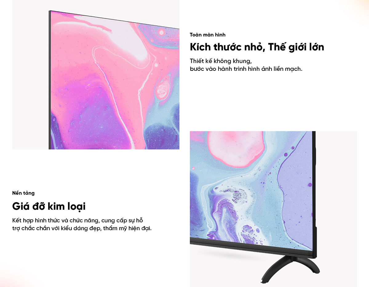 TV HD Coocaa 32 Inch 32S3U+ đẹp mắt khi bày trí trong không gian