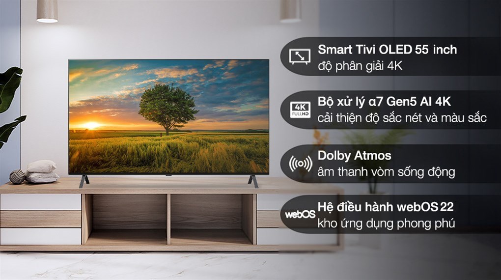 Bảng so sánh chi tiết tivi 4K và OLED