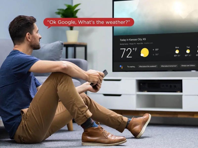 Tivi TCL 4K 75 inch 75P638 điều khiển giọng nói bằng tiếng việt nhanh chóng