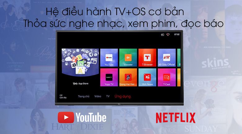 Giao diện đơn giản, dễ sử dụng với hệ điều hành TV+OS