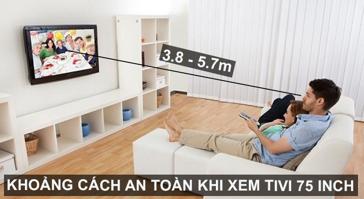 Diện Tích Phòng và Khoảng Cách Lý Tưởng Cho Tivi 75 Inch