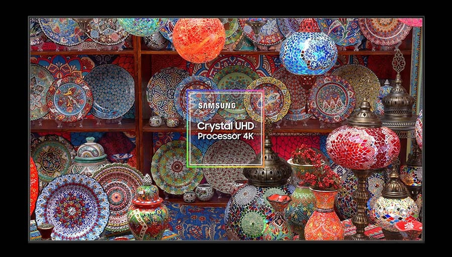 Tivi Samsung có khả năng nâng cấp chất lượng ảnh cùng bộ xử lý Crystal 4K tiên tiến