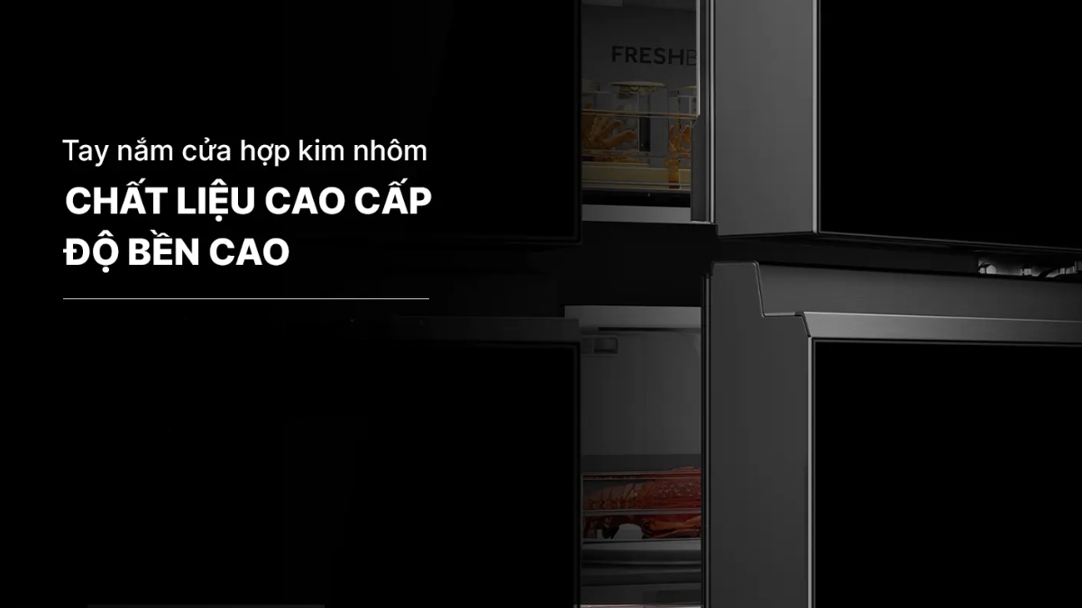 Tay nắm cửa được thiết kế chỉnh chu, tinh tế