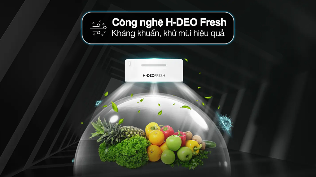 Tủ lạnh Aqua Inverter 646 lít AQR-S682XA(SLB) - H-DEO Fresh