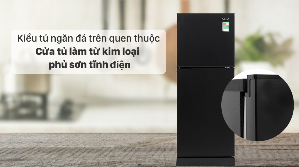 Tủ lạnh Aqua 130 lít AQR-T150FA(BS) - Thiết kế nhỏ gọn, hiện đại