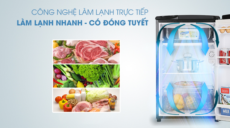 Tủ lạnh Aqua Làm lạnh thực phẩm nhanh chóng với hệ thống làm lạnh trực tiếp